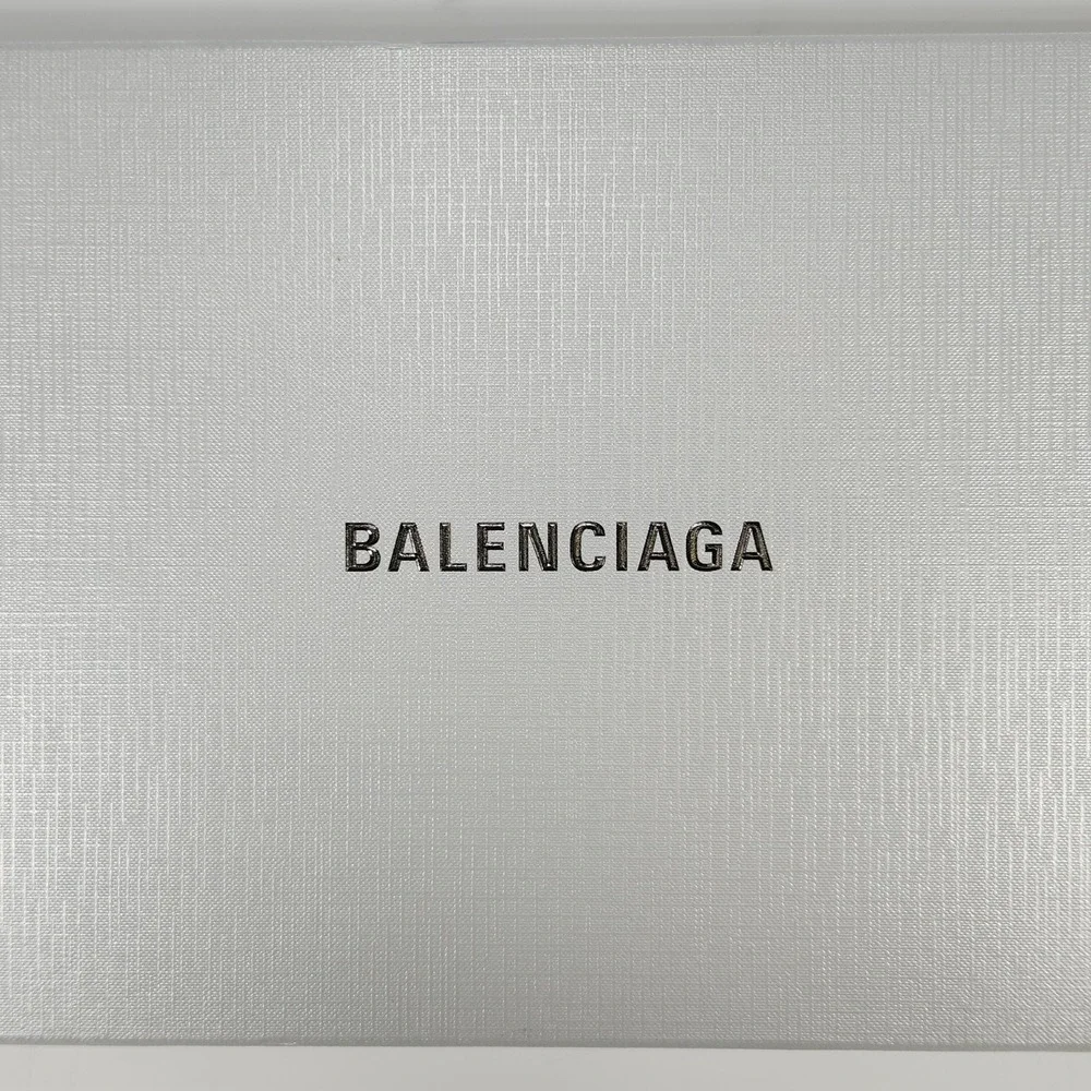 Balenciaga Pool Slide Mens Size 10 Black Shearling Political Campaign Logo
